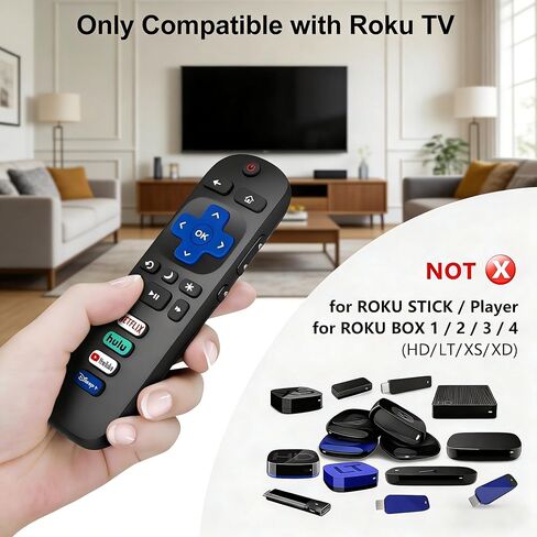 36 Pcs Bulk Pack Universal Replacement for Roku TV Remote - Compatible with TCL/Hisense/Onn/Sharp/Philips TVs (Not for Roku Stick/Box) in Saudi Arabia
