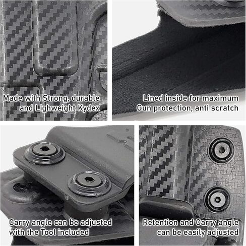Houston Gun Holsters IWB Kydex Holster, 1911 4 in, Carbon Fiber in Kuwait