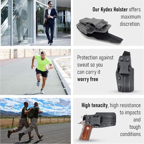 Houston Gun Holsters IWB Kydex Holster, 1911 4 in, Carbon Fiber in Kuwait