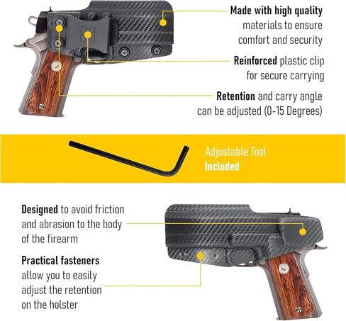 Houston Gun Holsters IWB Kydex Holster, 1911 4 in, Carbon Fiber in Kuwait