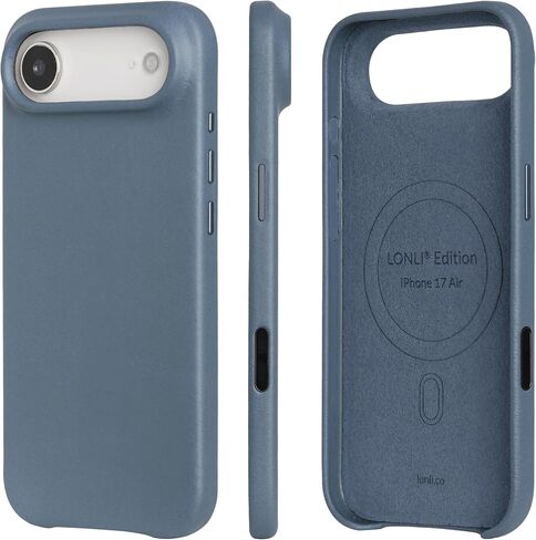 LONLI Edition for iPhone 18 Pro Case, Italian Full Grain Leather, Black in Saudi Arabia