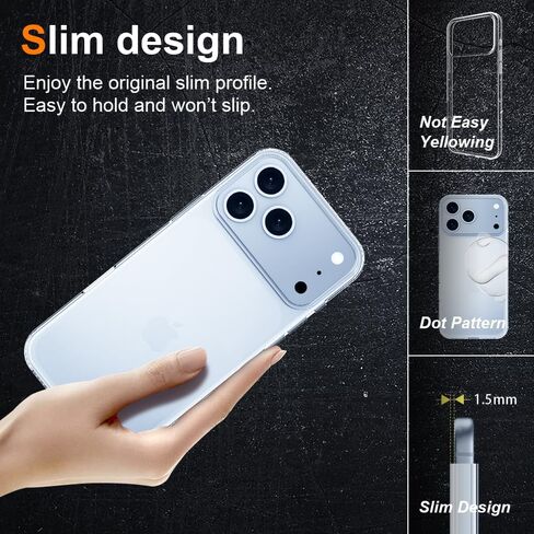 Crystal Clear for iPhone 18 Pro Max Case, Slim Fit Transparent TPU Cover in Saudi Arabia