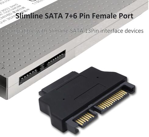 Slimline SATA 13Pin Female to 22Pin Male Converter Adapter in Saudi Arabia