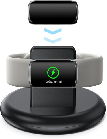 Wanme Charger Stand for Fitbit Charge 6/5 & Luxe, Magnetic Dock with 4.4ft USB Cable, Fast-Charging Accessory with Stable Base for Fitbit Charge 6 / Charge 5 / Luxe Smartwatch (Black) in Saudi Arabia