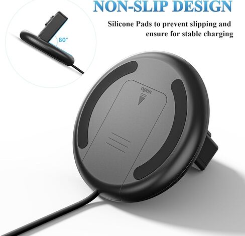 Wanme Charger Stand for Fitbit Charge 6/5 & Luxe, Magnetic Dock with 4.4ft USB Cable, Fast-Charging Accessory with Stable Base for Fitbit Charge 6 / Charge 5 / Luxe Smartwatch (Black) in Saudi Arabia