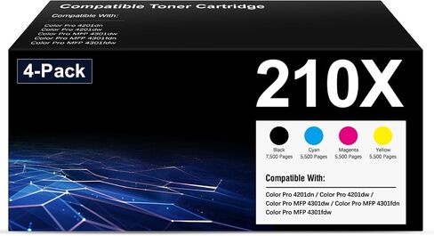 210X Toner Cartridge 4-Pack Replacement for HP 210X High Yield in Saudi Arabia