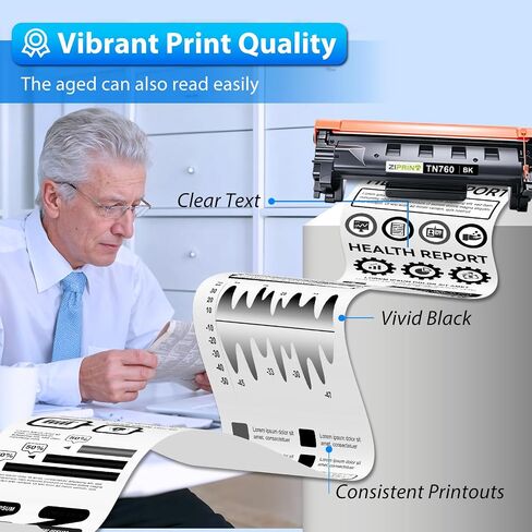 TN760 Toner Compatible for Brother Printer MFC-L2710DW DCP-L2550DW,2 Pack in Saudi Arabia