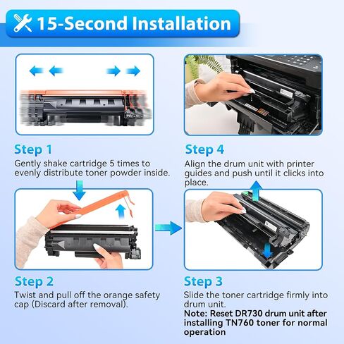 TN760 Toner Compatible for Brother Printer MFC-L2710DW DCP-L2550DW,2 Pack in Saudi Arabia
