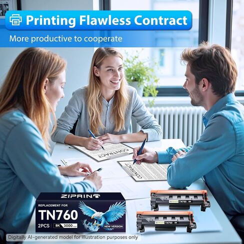 TN760 Toner Compatible for Brother Printer MFC-L2710DW DCP-L2550DW,2 Pack in Saudi Arabia
