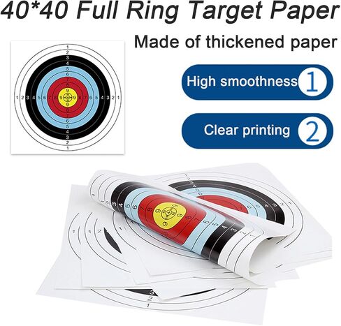 S F 20/30/50pc Archery Target Set, Arrow Puller, Bow Target for Hunting & Practice (16x16/23.6x23.6in Paper) in Saudi Arabia