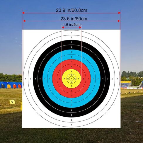 S F 20/30/50pc Archery Target Set, Arrow Puller, Bow Target for Hunting & Practice (16x16/23.6x23.6in Paper) in Saudi Arabia