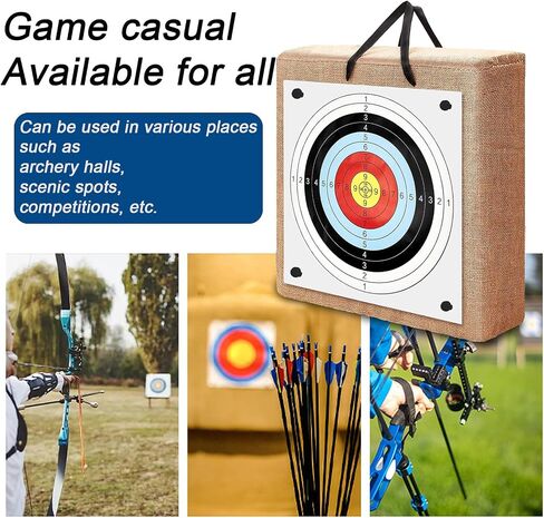 S F 20/30/50pc Archery Target Set, Arrow Puller, Bow Target for Hunting & Practice (16x16/23.6x23.6in Paper) in Saudi Arabia
