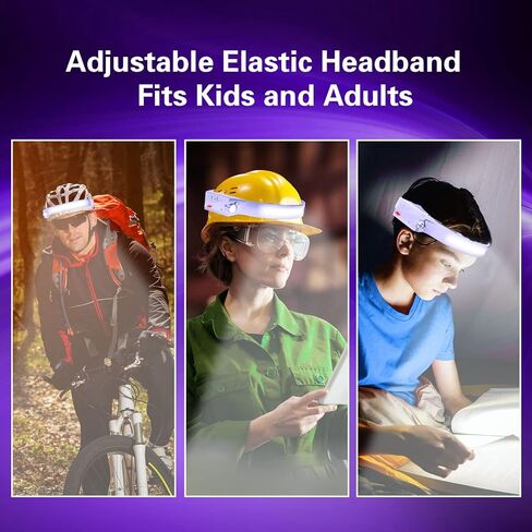 COSOOS 2 LED Headlamp Rechargeable Flashlight, Bright Headlights Adjustable Headband for Women,1000 Lumen Wide Beam & Spot Light, Motion Sensor, 2.4 oz Lightweight Camping Gear Essentials in Saudi Arabia