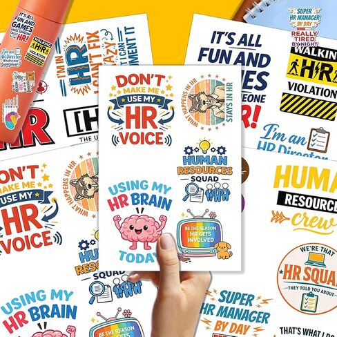 20PCS HR Stickers – Funny Human Resources Office Humor Vinyl Waterproof Stickers for Managers, Recruiters, Laptop, Water Bottle in Saudi Arabia