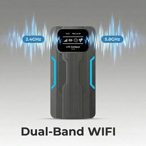 Cryfokt 4G LTE MobileWiFi Hotspot, 300Mbps Portable Router with 10000mAh in Saudi Arabia