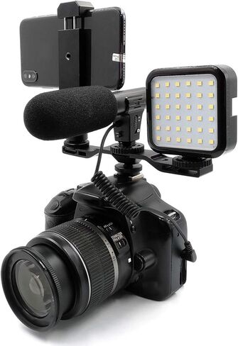 Cold Shoe Extension Mount Bar, Aluminum Alloy Bracket Multi Functional Camera Flash Microphone Accessory Compact Design Professional Photography Equipment in Kuwait