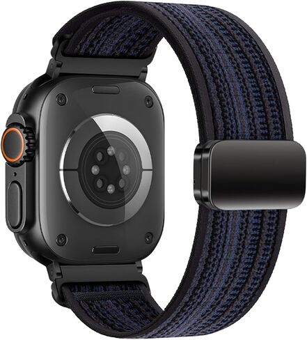 Sport Trail Loop Compatible with Apple Watch Bands 38mm 40mm 41mm 42mm 44mm 45mm 46mm 49mm Women Men,Magnetic Soft Stretchy Nlyon Braided Strap for iWatch Series 12 11 10 9 8 7 6 5 4 3 2 1 SE Ultra in Saudi Arabia