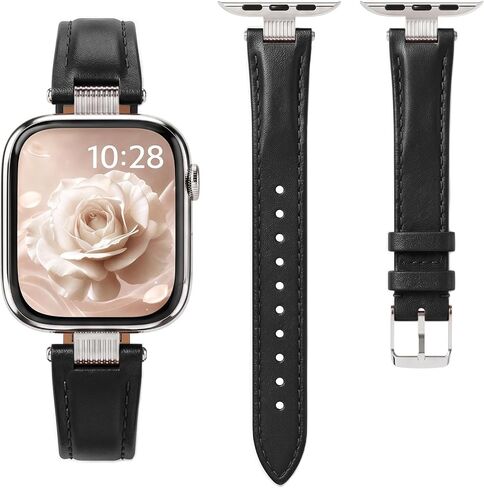 Fancy Slim Leather Band Compatible with Apple Watch Bands for women in Saudi Arabia
