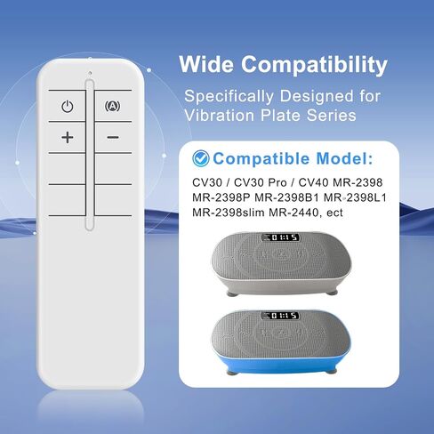 MR-2398 MR-2398P Remote Replacement for MERACH Vibration Plate Exercise Machine Compatible with YESOUL YS-VM60 ZENACTIVE Vibration Platform Upright Stability Stand & Body Sculpture in Kuwait