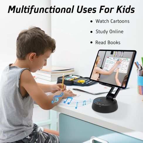 Cell Phone Stand with Wireless Bluetooth Speaker,Adjustable Height and Angle Phone Stand for Desk, HD Stereo Sound & Anti-Slip Base Phone Holder Speaker Compatible with iPhone,Gifts for Men Women in Saudi Arabia