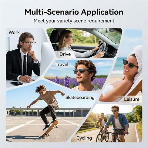 Silver AI Smart Glasses:164+ Languages Translation & Bluetooth Audio in Kuwait