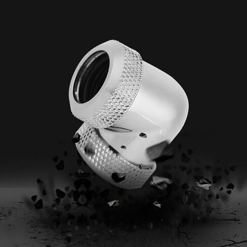Fabater 90 Degree Elbow Tube Connector, 14mm, Plated Brass (Silver) in Kuwait