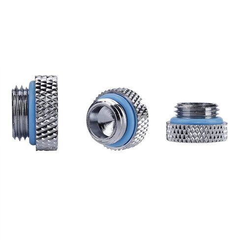 3 Pack G1/4 2 Word Thread Plug, Thin Water Stop Plug Fitting with Silicone Ring for Computer Water Cooling System, Durable Brass Copper Material in Saudi Arabia