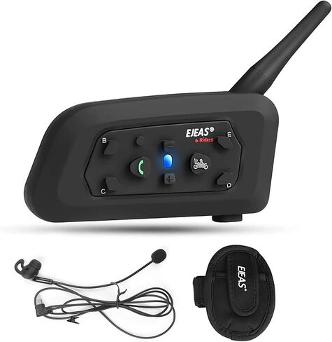 EJEAS V6C Professional Football Referee Bluetooth Intercom, 2 People Wireless Bluetooth Headset with Running Armband for Soccer Hockey Rugby Sports (2 Pack) in Kuwait