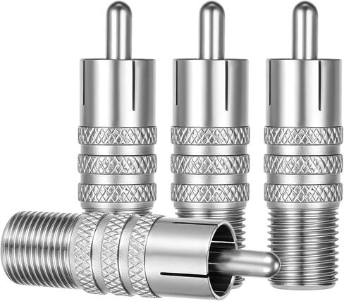F-Type Female to RCA-Connector Male Coax 4-Pack Universal for Audio in Saudi Arabia
