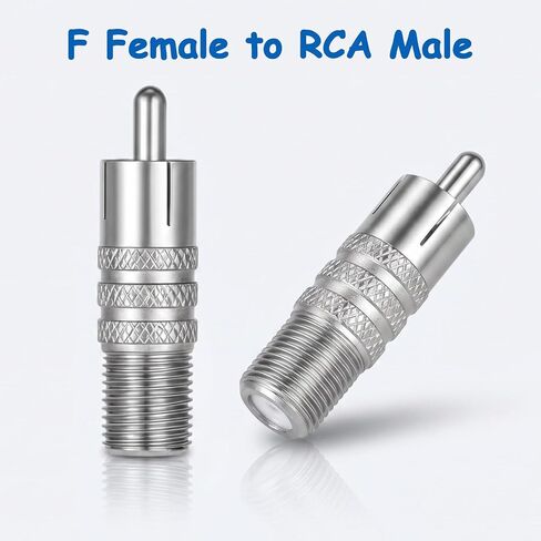 F-Type Female to RCA-Connector Male Coax 4-Pack Universal for Audio in Saudi Arabia