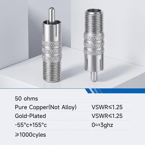 F-Type Female to RCA-Connector Male Coax 4-Pack Universal for Audio in Saudi Arabia
