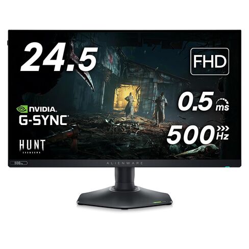 Alienware AW2524H Gaming Monitor - 24.5-inch 480Hz 1ms IPS Anti-Glare Display, HDMI/DP/USB, Height/Tilt/Swivel/Pivot Adjustable, Dell Services - Dark Side of The Moon, Black in Saudi Arabia