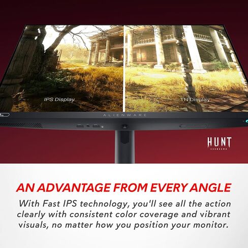 Alienware AW2524H Gaming Monitor - 24.5-inch 480Hz 1ms IPS Anti-Glare Display, HDMI/DP/USB, Height/Tilt/Swivel/Pivot Adjustable, Dell Services - Dark Side of The Moon, Black in Saudi Arabia