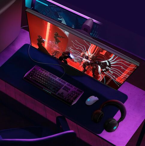 Alienware AW2524H Gaming Monitor - 24.5-inch 480Hz 1ms IPS Anti-Glare Display, HDMI/DP/USB, Height/Tilt/Swivel/Pivot Adjustable, Dell Services - Dark Side of The Moon, Black in Saudi Arabia