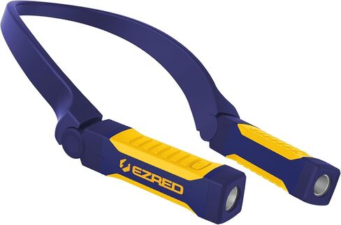 EZRED Bright NP20 Anywear Neck Light for Hands-Free Lighting, Blue and Yellow, Perfect Light for Mechanics, Camping, Hunting, DIY Projects, Reading in Saudi Arabia
