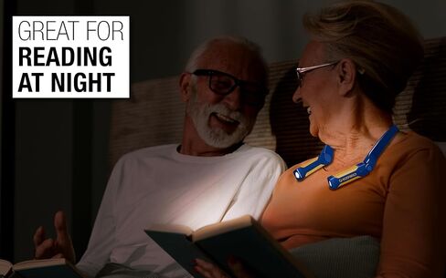 EZRED Bright NP20 Anywear Neck Light for Hands-Free Lighting, Blue and Yellow, Perfect Light for Mechanics, Camping, Hunting, DIY Projects, Reading in Saudi Arabia