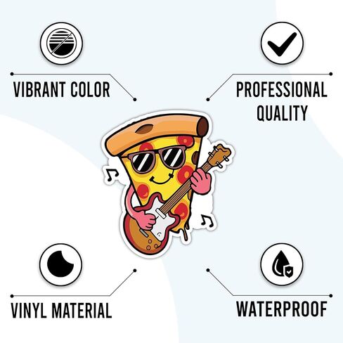 Pizza Stickers 50 Pieces Food Vinyl Waterproof Decal for Laptop Water Bottle Phone Car Window Bike Motorcycle Stakeboard Scrapbook Sticker Gifts for Kid Teen Adult in Saudi Arabia