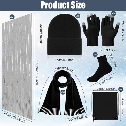 Shyyween 300 Pcs Homeless Care Package Supplies Bulk Winter Emergency Blankets Beanies Hat Gloves Scarves Socks Bags for Men Women (6 Colors A) in Saudi Arabia