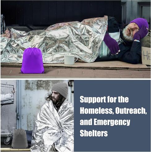Shyyween 300 Pcs Homeless Care Package Supplies Bulk Winter Emergency Blankets Beanies Hat Gloves Scarves Socks Bags for Men Women (6 Colors A) in Saudi Arabia