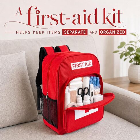 First Aid Bag Empty,First Aid Backpack,Multi-Pockets Medical Bag for Travel in Saudi Arabia