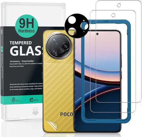 Ibywind for Xiaomi Poco F8 Pro 5G Screen Protector,2 Pack,9H Hardness Tempered Glass and Camera Lens Protector,with Alignment Frame,Full Coverage,Bubble Free,Fingerprint Unlock,Scratch Resistant in Saudi Arabia