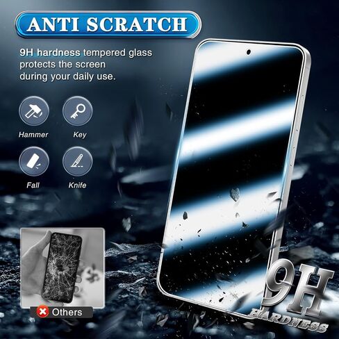 [3-Pack] Screen Protector for Samsung Galaxy S24 FE 5G Tempered Glass, 9H Hardness, Bubble Free, Easy to Install in Saudi Arabia