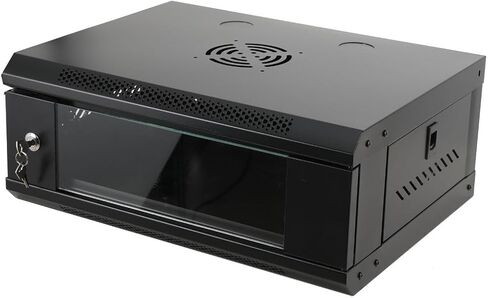 4U Server Cabinet Wall Mount Network Server Data Cabinet Rack Enclosed Network Rack for Server and IT Equipment W/Lock Door Black in Saudi Arabia