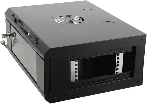 4U Server Cabinet Wall Mount Network Server Data Cabinet Rack Enclosed Network Rack for Server and IT Equipment W/Lock Door Black in Saudi Arabia