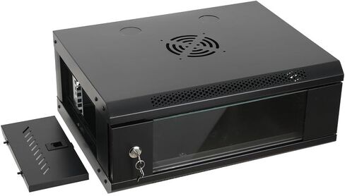 4U Server Cabinet Wall Mount Network Server Data Cabinet Rack Enclosed Network Rack for Server and IT Equipment W/Lock Door Black in Saudi Arabia