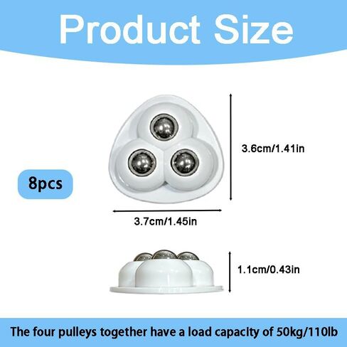 8 Pack Self Appliance Caster Wheels – 360° Swivel Rollers, Scratch-Free Countertop Sliders for Stand Mixer, Coffee Maker, Air Fryer, Kitchen in Saudi Arabia