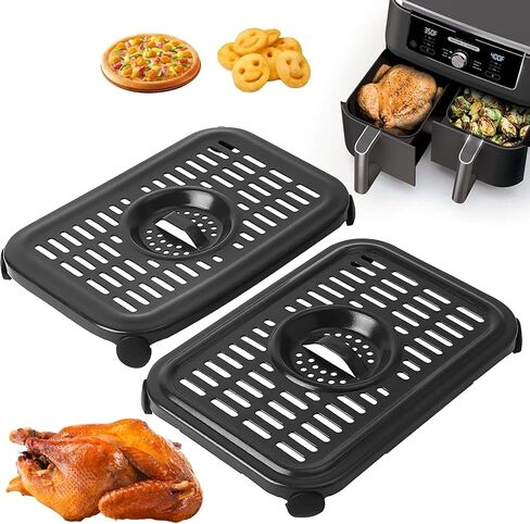 Air Fryer Replacement Parts for Ninja Foodi DZ090 DZ201 DZ100 DualZone Air Fryers, 2 PCS Food Grade Air Fryer Accessories, Dishwasher Safe in Saudi Arabia