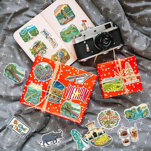 200PCS Vietnam Stickers, Vietnamese-Themed Travel Decals in Saudi Arabia