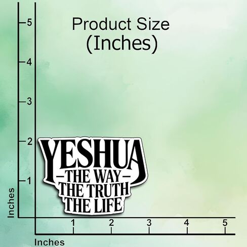 (3Pcs) Christian Jesus Stickers Yeshua The Way The Truth The Life Vinyl Decal Waterproof for Water Bottle Laptop Car Window Bible Journal Religious Faith Gifts for Men Women Teens Adults 3x2 Inch in Saudi Arabia