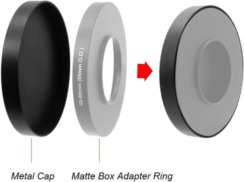 MetalCap 80mm / 85mm / 95mm / 114mm (Inner Diameter) Lens Cap for Matte Box Adapter Ring Filter Adapter Ring Black Univers Excellent(80mm) in Saudi Arabia